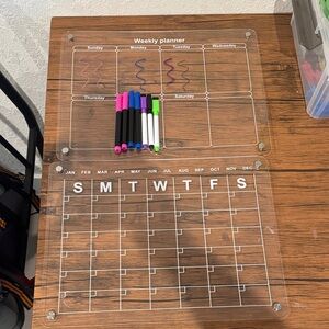 Magnetic Acrylic Weekly Planner with Markers